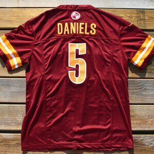 New! Jayden Daniels Washington Commanders Maroon Football Jersey Adult Men Sizes